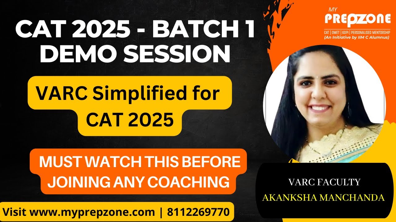 CAT 2025 - Batch 1 | VARC Demo Session by Expert Faculty | Personalised ...