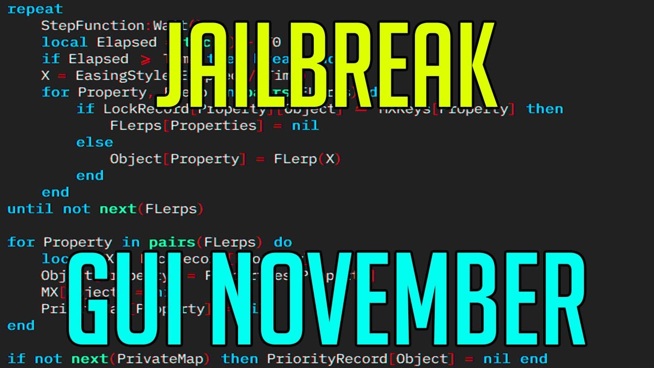 JAILBREAK HACK/SCRIPT NEW OP FREE GUI, NOVEMBER 2020 YouTube