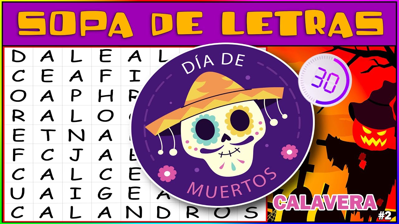 🥣 SOPA DE LETRAS 🆎 ESPECIAL HALLOWEEN 🎃 JUEGOS De MEMORIA 🧠 TEST Para