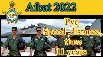 pyq of speed distance time afcat #cds