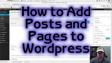 How to Add Posts and Pages to Wordpress (Wordpress Tutorial #4)