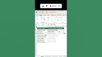 #ExcelTrick To Convert Small case to UPPERCASE Letters #excelshorts #excelhacksandtricks