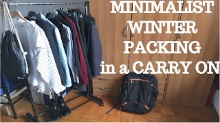 Packing light for winter travel | Minimalist winter packing in a carry on