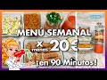 💚 Menú SEMANAL por 20 € en 90 MINUTOS  🚀(Rápido y Muy FÁCIL) 🤩 Paso a Paso MEAL PREP ESPAÑOL
