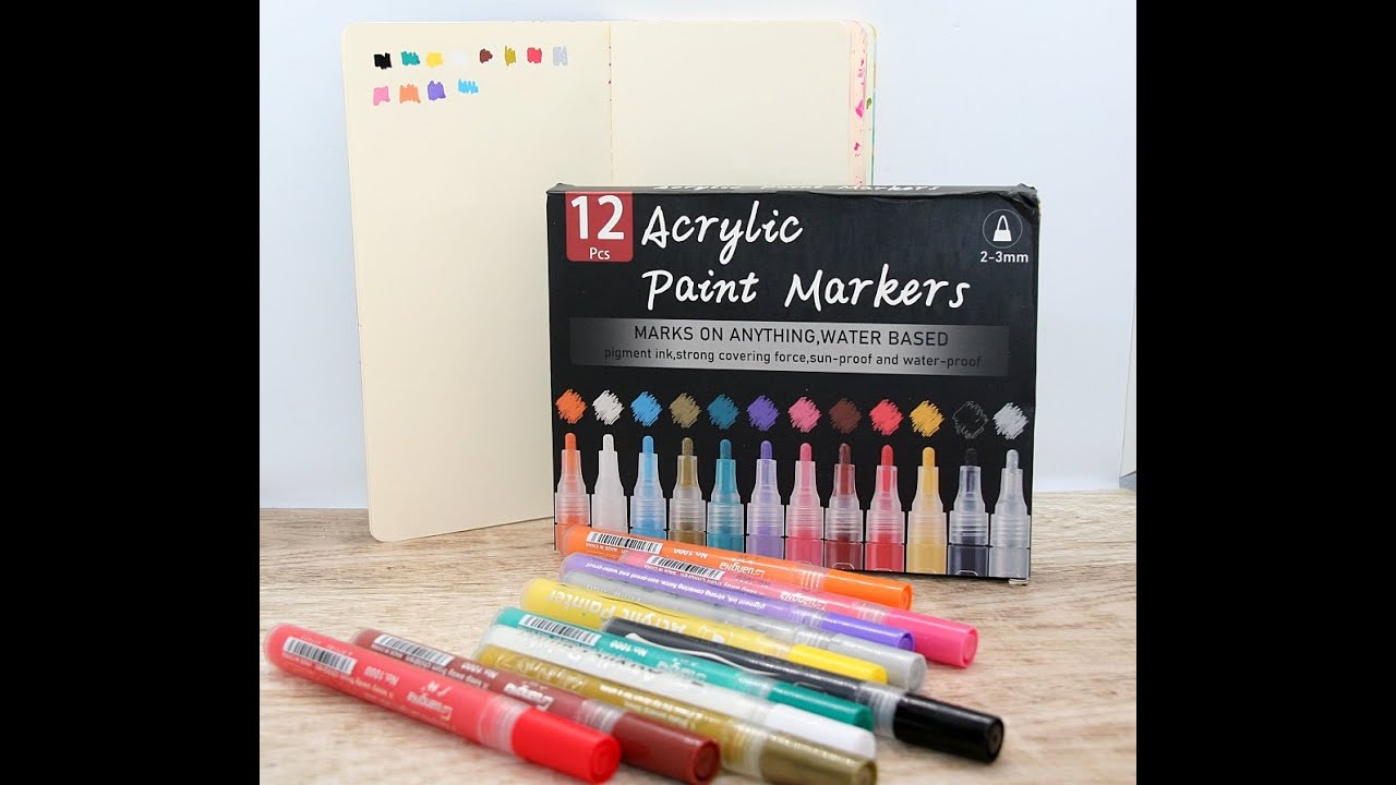 Paint Pens, Paint Markers 12 Colors (3mm) Oil-Based Painting Pen