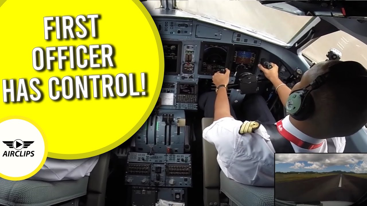 First Officer has Control! ATR 72 Takeoff with STEEP turn avoiding big ...