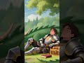 1 Hour Fantasy Lo-fi – Peaceful Lakeside Sleeping Dragon & Nature Sounds - 🐉 Green Dragon Adventures