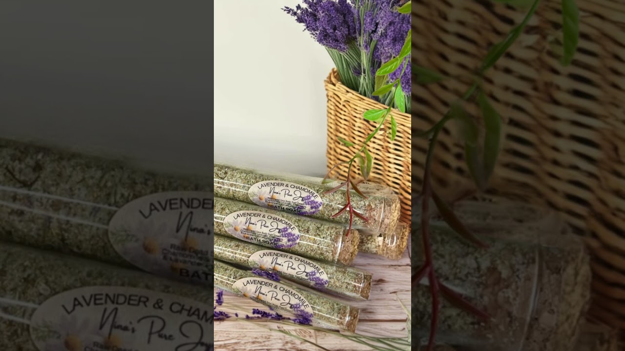 Lavender & Chamomile – Relaxing All-Natural Bath Soak with Dead Sea Salt f