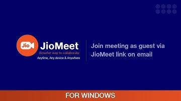 How to Join a meeting as Guest through JioMeet link on Email on Windows app Windows