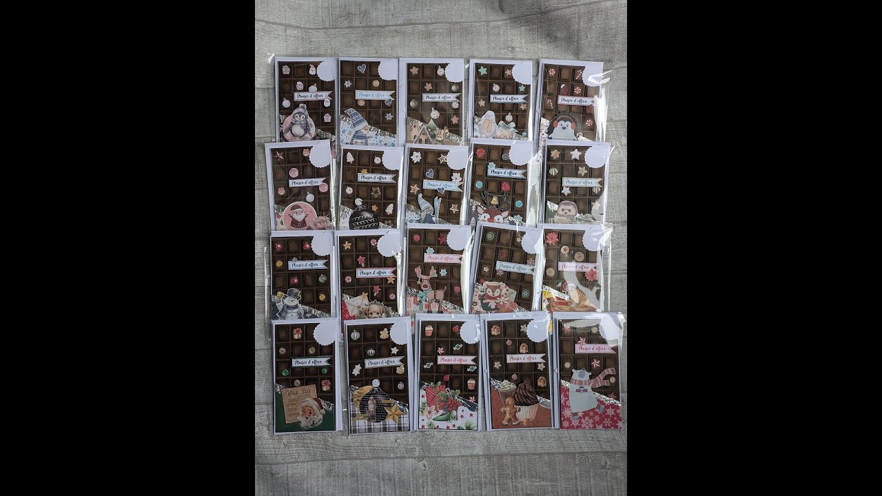 PRESENTATION Carte tablette de Chocolat de Noël