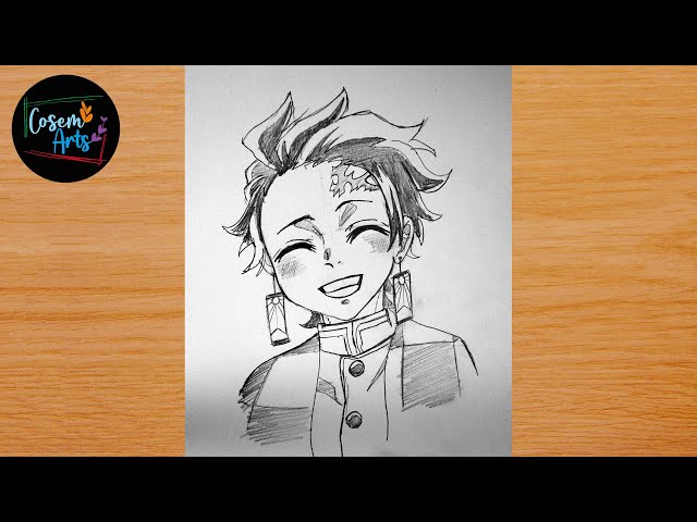 Sketchbook ✍️ ] Drawing #13 🥺 Tanjiro 😢 From Demon Slayer! Very Sad Scene  💔! Next Character ?🤓 Let me Know 😉 Pls ❓ #drawing #asmr…