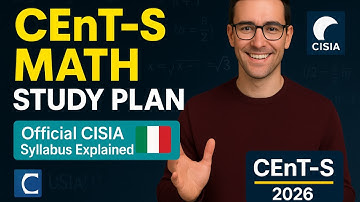 CEnT-S New Entrance Exam for Italian Universities in 2026 | Complete Math Study Plan