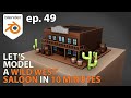 Let's Model a SALOON in 10 MINUTES - Blender 2.9 - Ep. 49