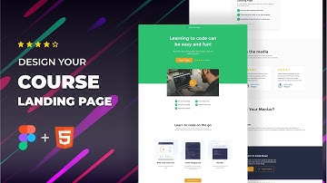 Figma Tutorial - How to design a landing page for your course