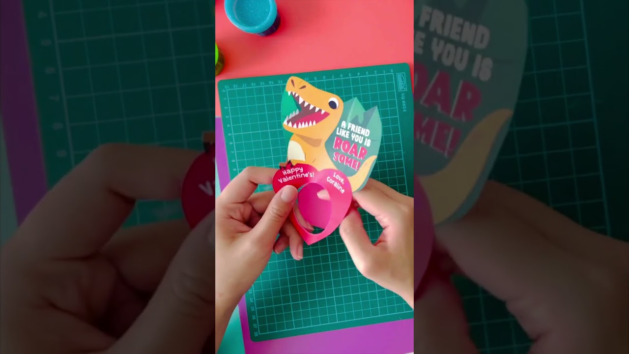 Dinosaur Valentines Play-Doh Favor | Classroom Valentine Gift for Kids