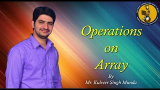 Data Structure - Operations on Array