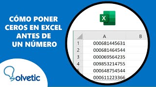 Como Poner Ceros en Excel Antes de un Numero