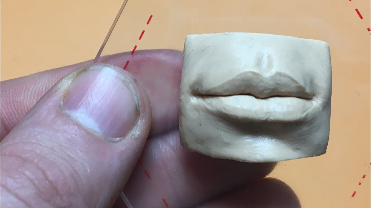 How to sculpt a mouth polymer clay tutorial YouTube