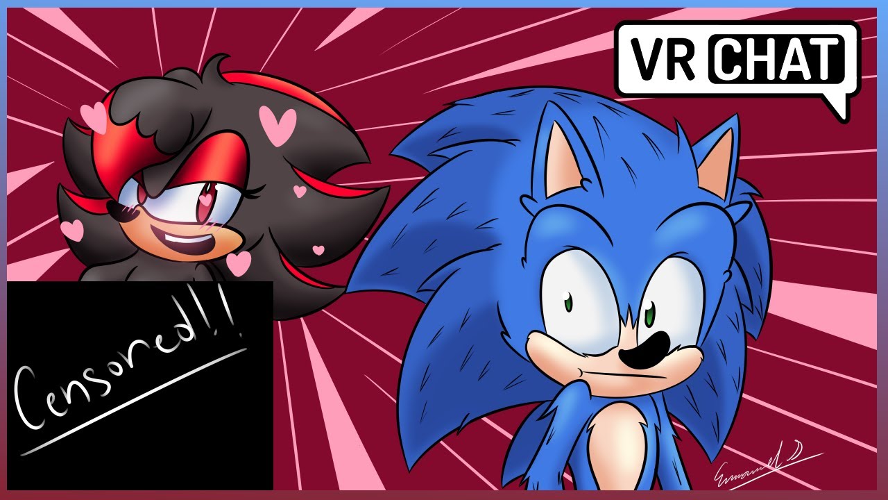 Sonic and Shadow meets Shadina and Sonica in vr chat.