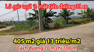Tập 92: Bán lô đất mặt tiền đường 31 m DT 405 m2 khu đô thị mới TP Tam Điệp Ninh Bình