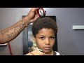 HE LOOKED LIKE A NEW KID AFTER THIS HAIRCUT😱 | LOW TAPER TRANSFORMATION!!