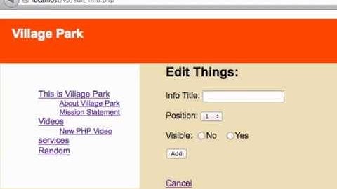 Building a CMS with PHP part 61 - Update Menu