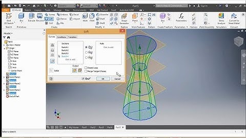 Introduction to Loft function  (CAD161S UNISA tutorial) Autodesk Inventor / Autocad Tutorial