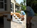 Cinder blocks + wood planks = instant garden stairs! 🛠️🌿