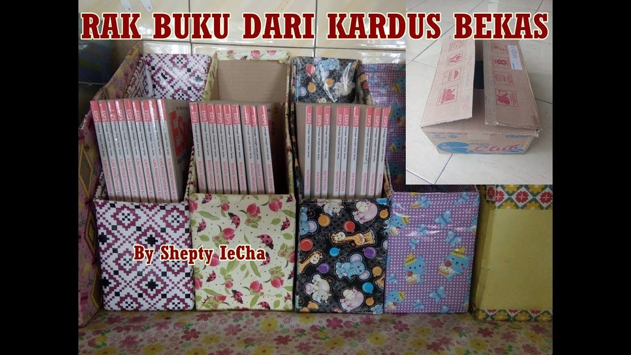 Cara Membuat Rak  Buku  dari  Kardus  Bekas YouTube