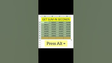 Sum In Seconds_Autosum #trending #excel #education #short #viral #shorts #tips #ytshorts #youtube