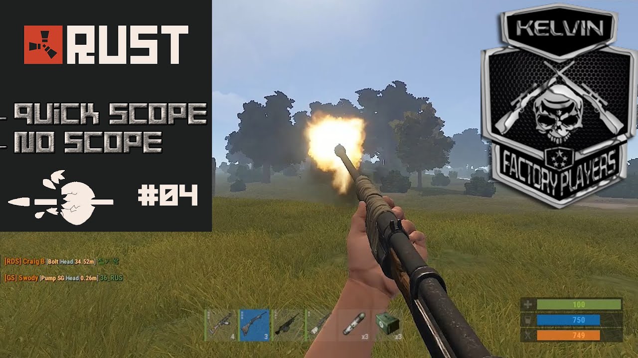 Simple Handmade Scope Rust Quick scope and no scope con Bolt - Rust #4 - FPSlKELVIN - YouTube
