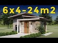 🏡 Plano de Casa 6x4 / casa económica / diseño de casa pequeñas y bonita 😍
