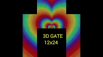 Pixel led 3d gate 12x24 programming videos