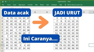 Cara Mengurutkan Angka Yang Acak di Excel
