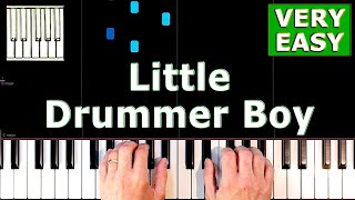 Little Drummer Boy - BEGINNER Piano Tutorial