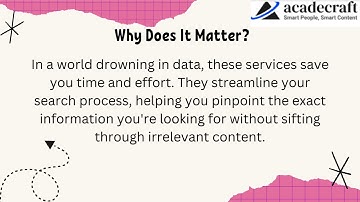 Learn indexing and abstracting services By Acadecraft