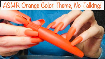ASMR * Color Theme: ORANGE!!!! * Fast Tapping & Scratching * Crinkles * No Talking * ASMRVilla