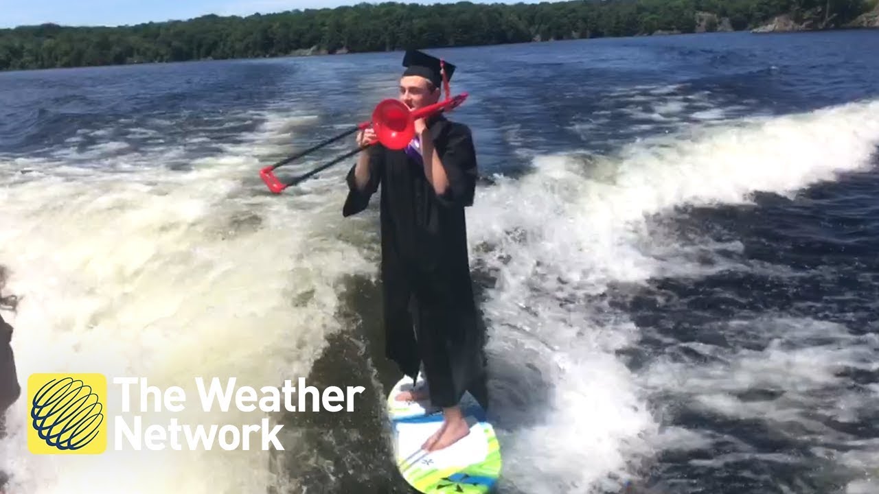 video phone beyonce mp3 Canadian graduate plays 'O Canada' on trombone while wakesurfing