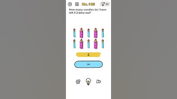 Brain Out Level 163 How many candles do I have left if 2 blew out? #TheBoredPanda