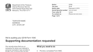 How to Understand Your CP06 Notice (IRS needs additional documentation for the APTC)
