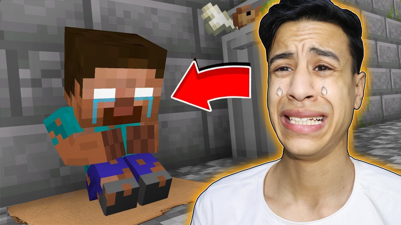 حياة الطفل هيروبراين الفقير * مؤثر جدا * ردة فعل في ماين كرافت 😱🔥!!