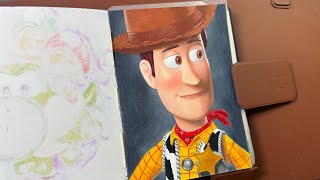 How to draw Woody from Toy Story 5 #disneyart #toystory #drawing #coloredpencil