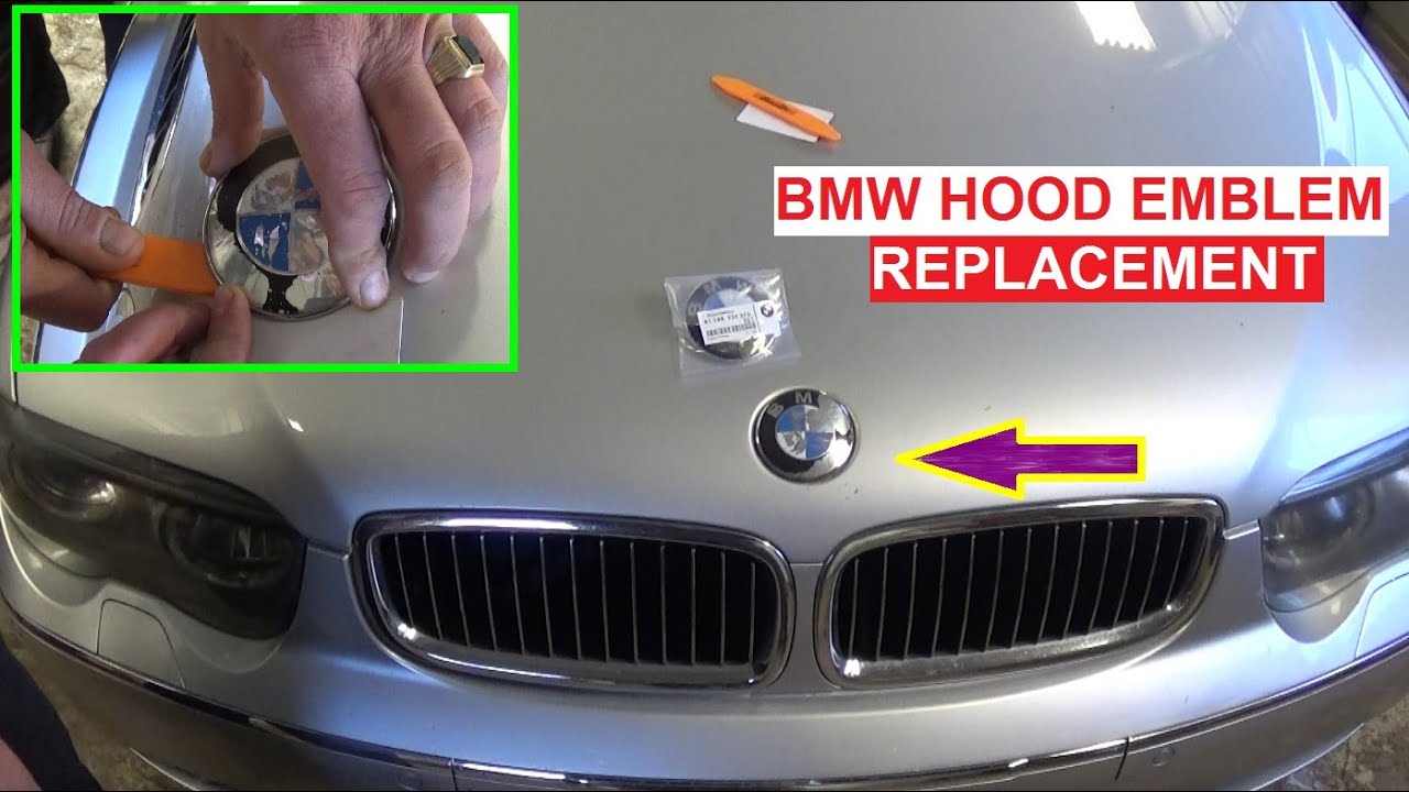 BMW HOOD EMBLEM REPLACEMENT. BMW EMBLEM E46 E65 E66 E39 E36 E60 E61 E90 E91  