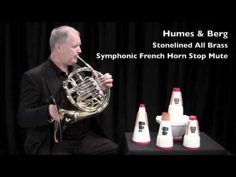 Humes and Berg Stonelined Pixie Straight Aluminum Red//White Trombone Mute 163