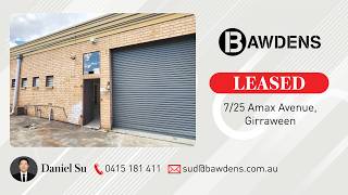 Recently Leased | 7/25 Amax Avenue, Girraween