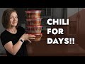 Easy ground beef chili  batch cook with me