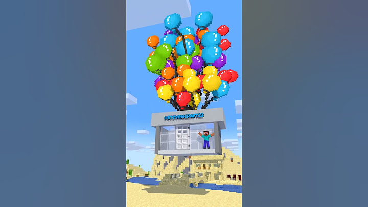 How Many Balloons To Make A Store Fly? #minecraft #mrbeast
