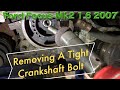 2007 Ford Focus 1.6 ..Removing  The Tight Crankshaft Bolt &amp; Cambelt Replacement Overview