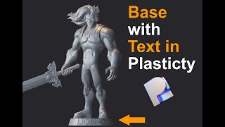 How to Add Text to Base in Plasticity for 3d Prints