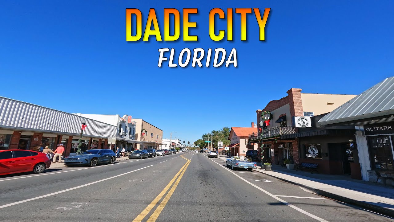 Dade City Florida Driving Through